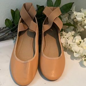 Ballet Slippers with ankle elastic